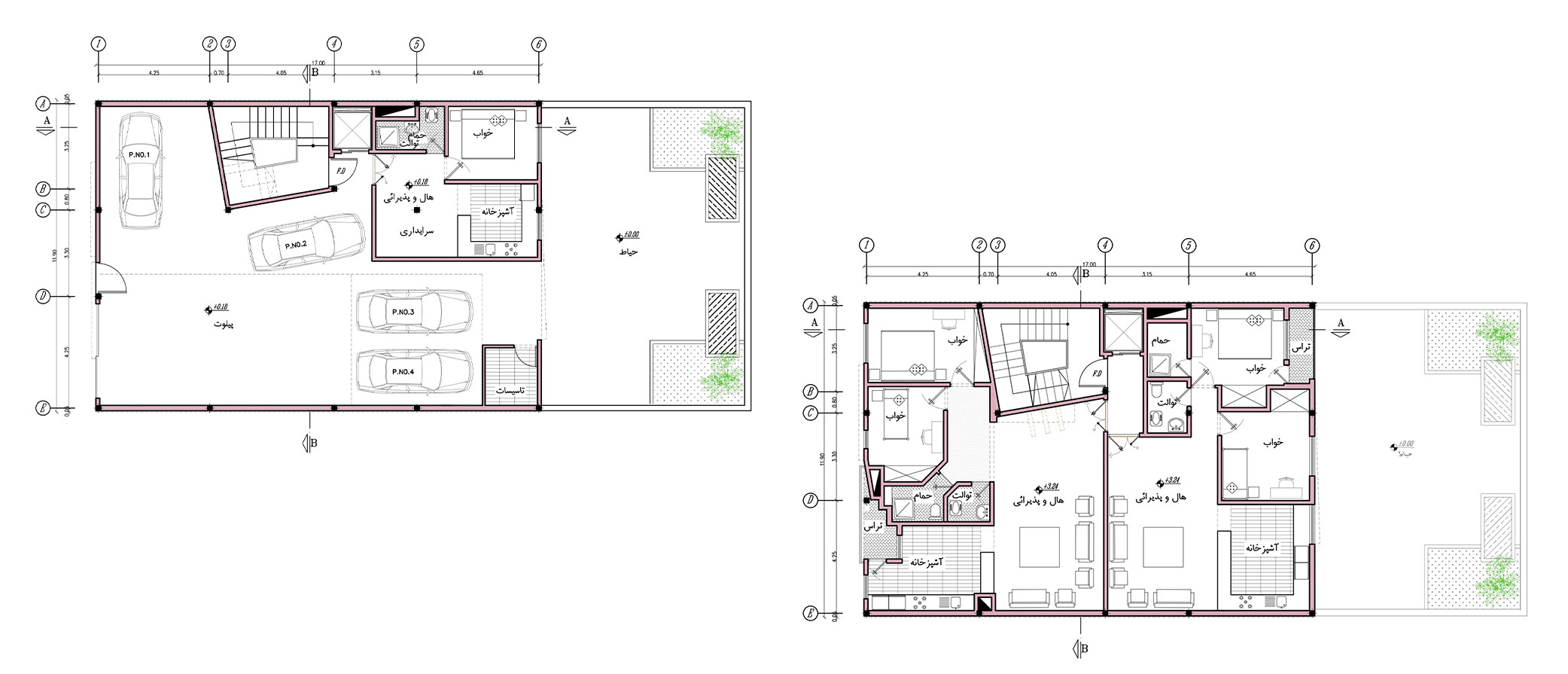 نقشه کشی فاز یک معماری و ظوابط شهرداری آموزشگاه مهرگان